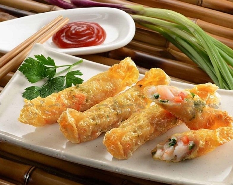 EB tiger prawn roll dim sum at home