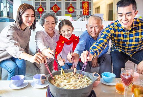 Family new year dinner