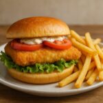 Sandwich Ikan dan Kentang Goreng