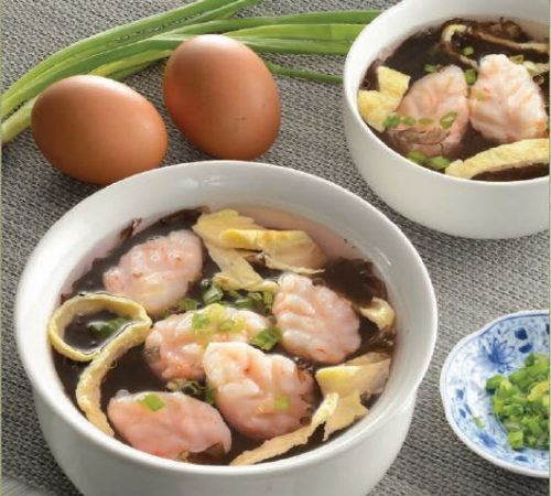seaweed soup with prawn paste